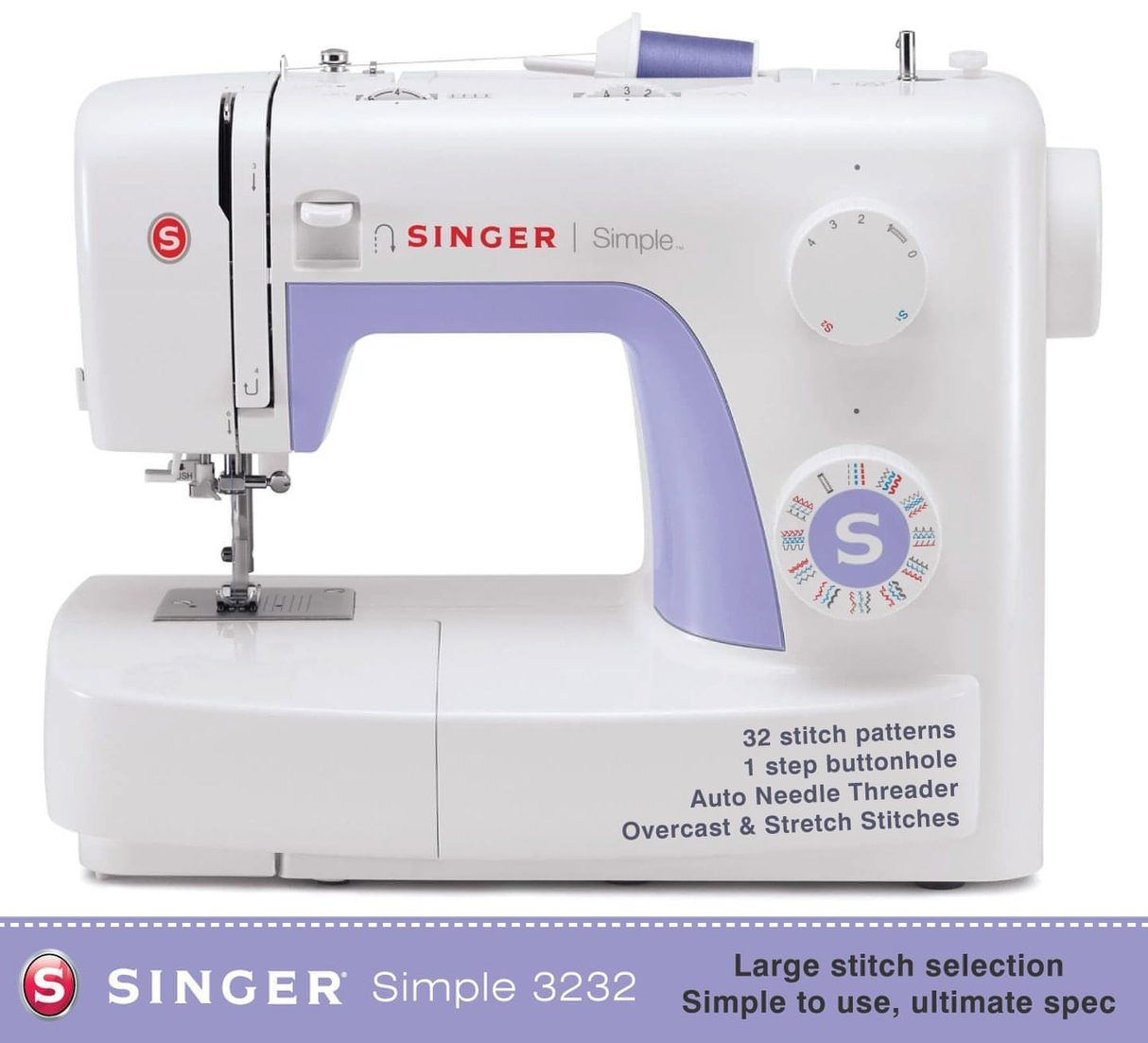 Singer Simple 3232 Sewing Machine - Top spec 32 stitch patterns