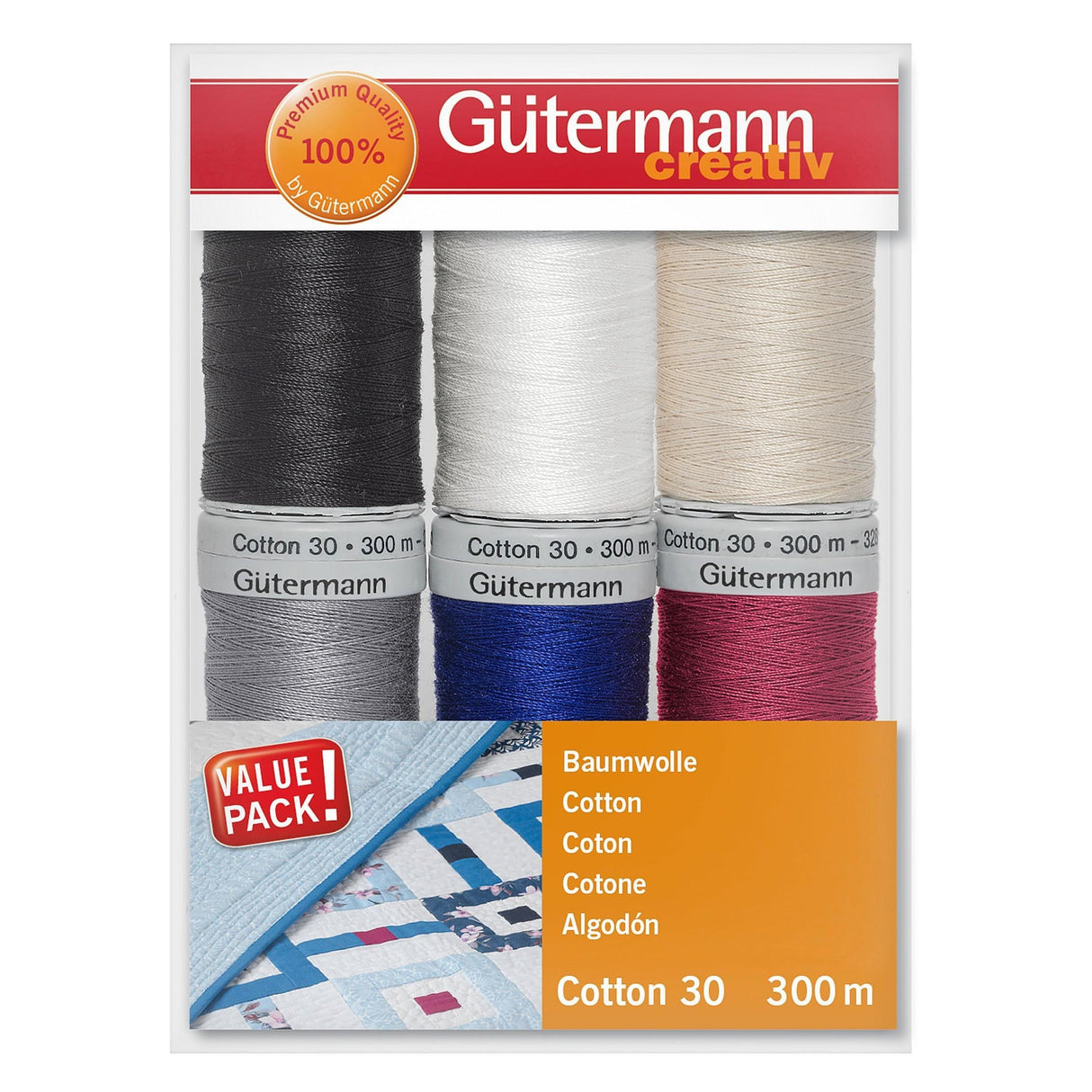 Gutermann Cotton Thread Set No.30 - 6 x 300m