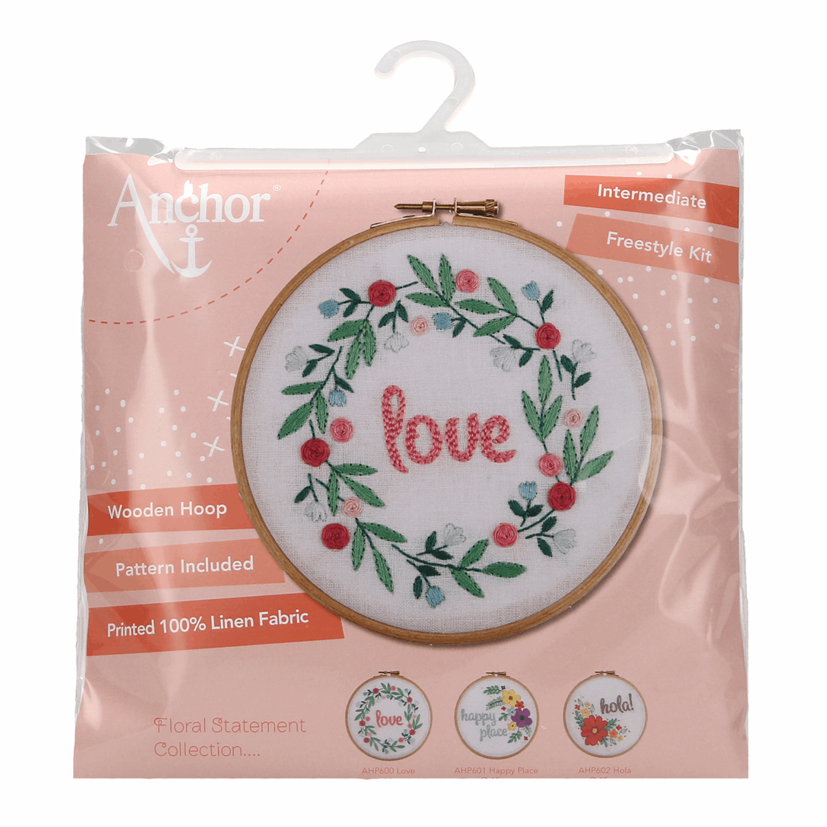 Anchor Embroidery Hoop Kit - Love