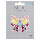 Trimits Iron-On/Sew On Motif Patch - Floral Bow