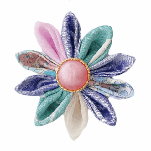 Clover Small Kanzashi Gathered Peta Flower Maker