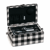 Monochrome Gingham Sewing Box - Small Rectangle