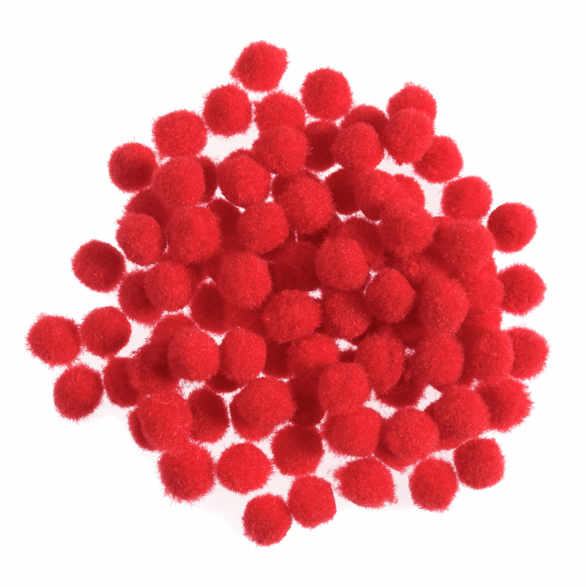 Trimits Red Pom Poms - 7mm (Pack of 100)