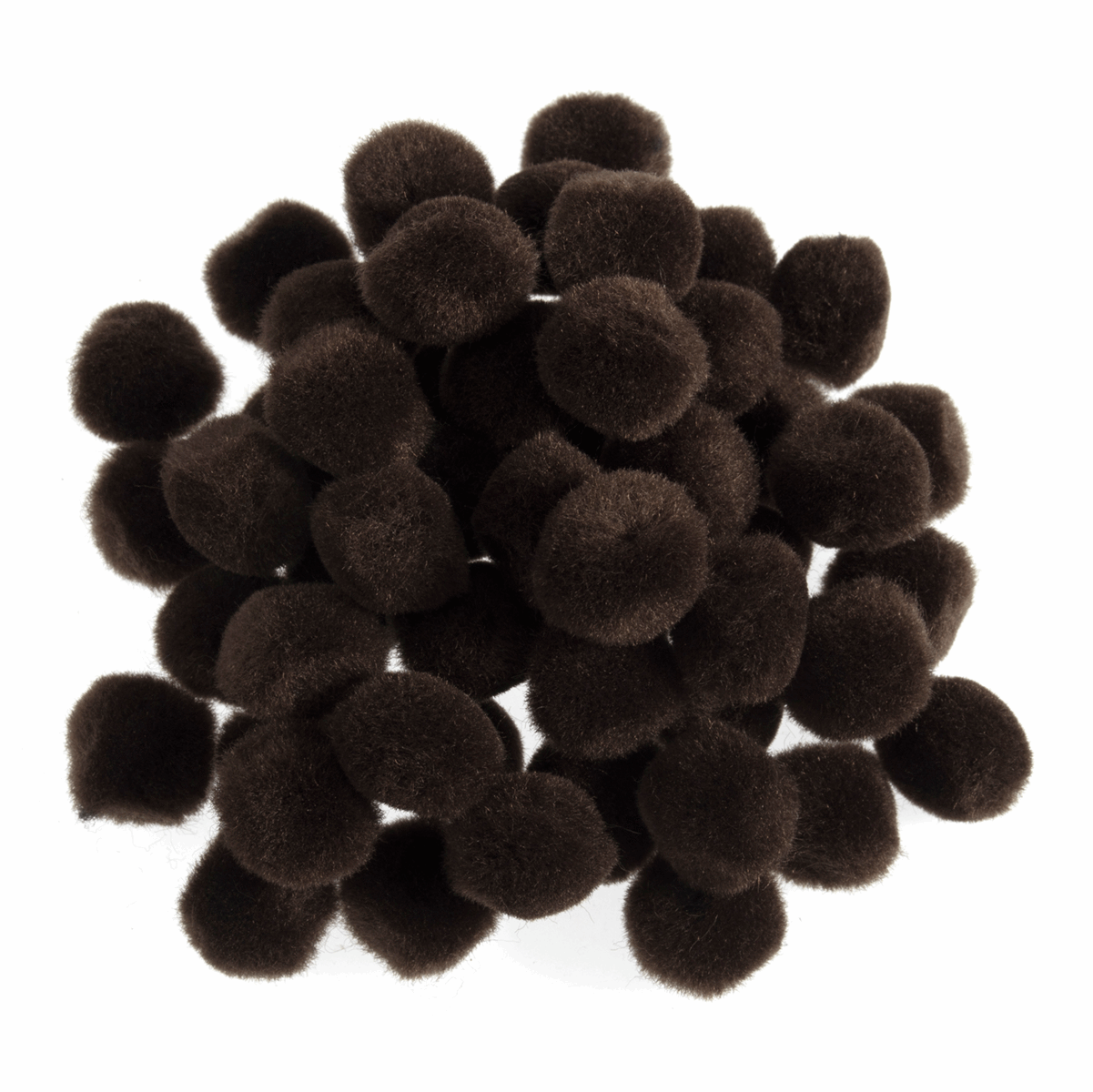 Trimits Brown Pom Poms - 13mm (Pack of 100)