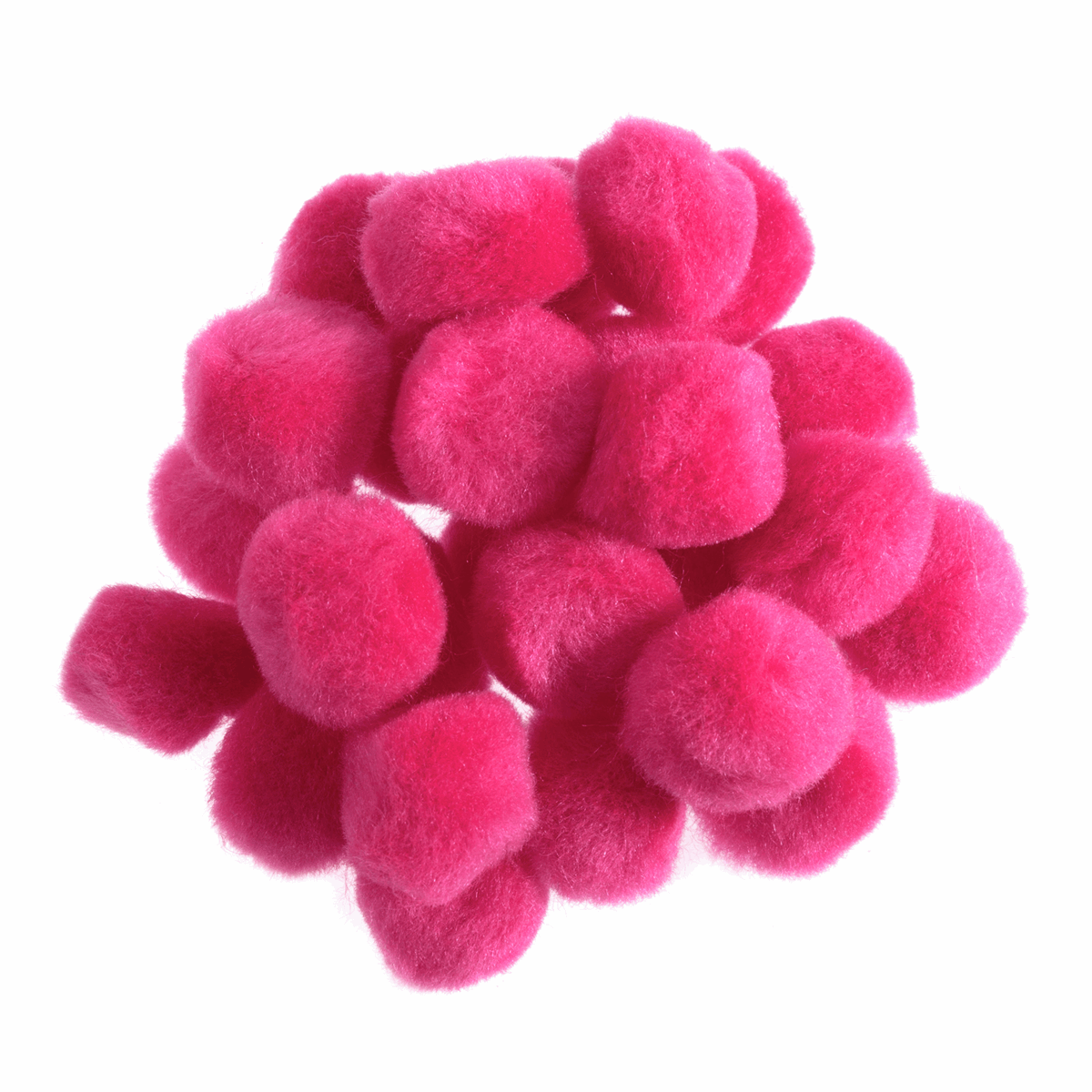 Trimits Bright Pink Pom Poms - 25mm (Pack of 100)