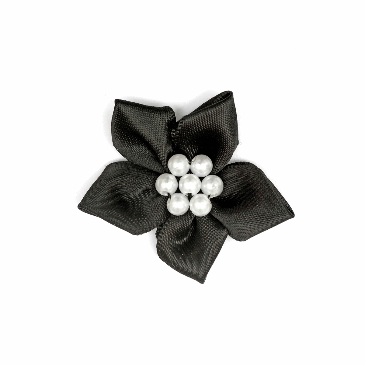 Black Satin Star with Pearls (Pack of 20)