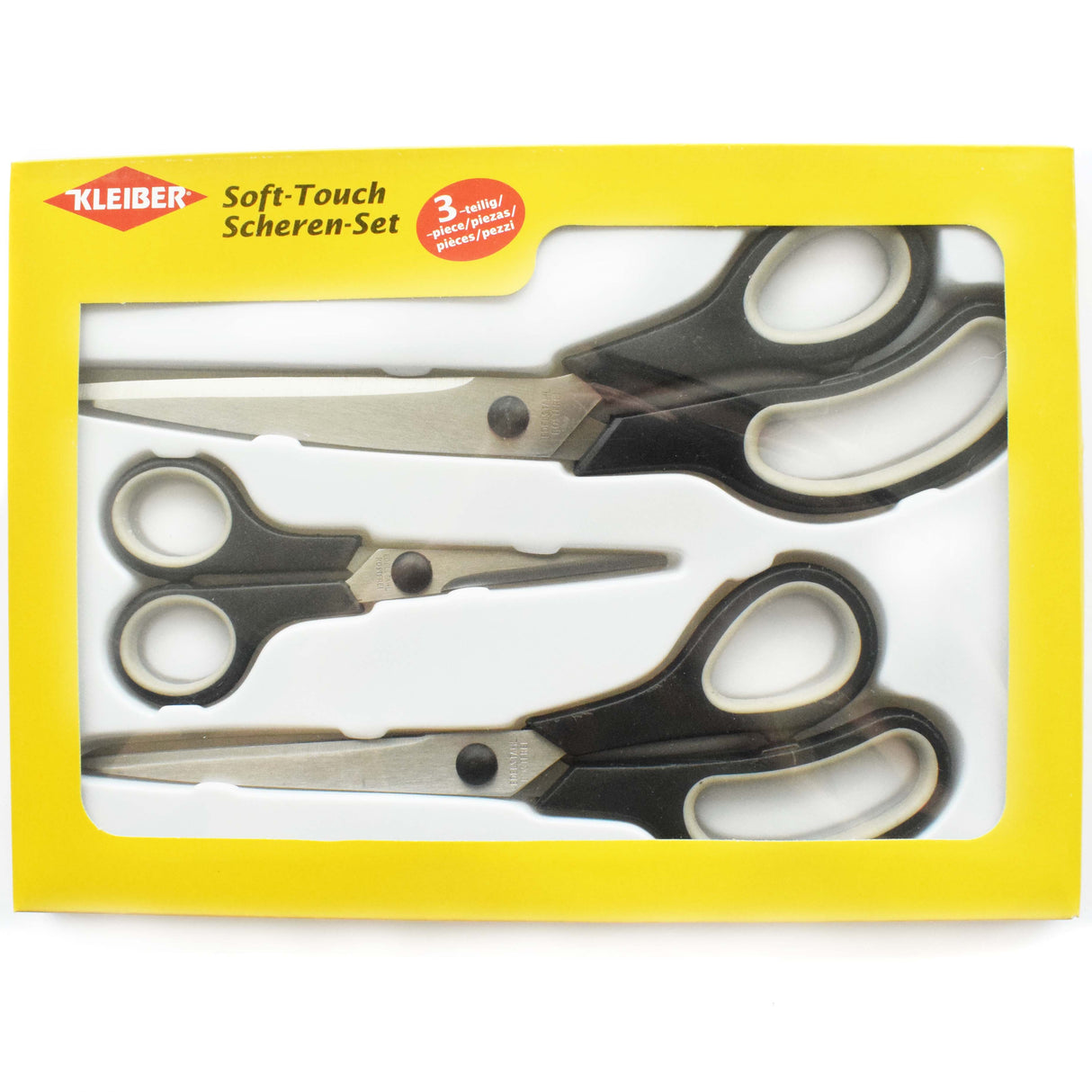 Kleiber Black Soft Touch Scissor Set (Set of 3)