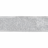 Silver Glitter Ribbon - 10m x 63mm