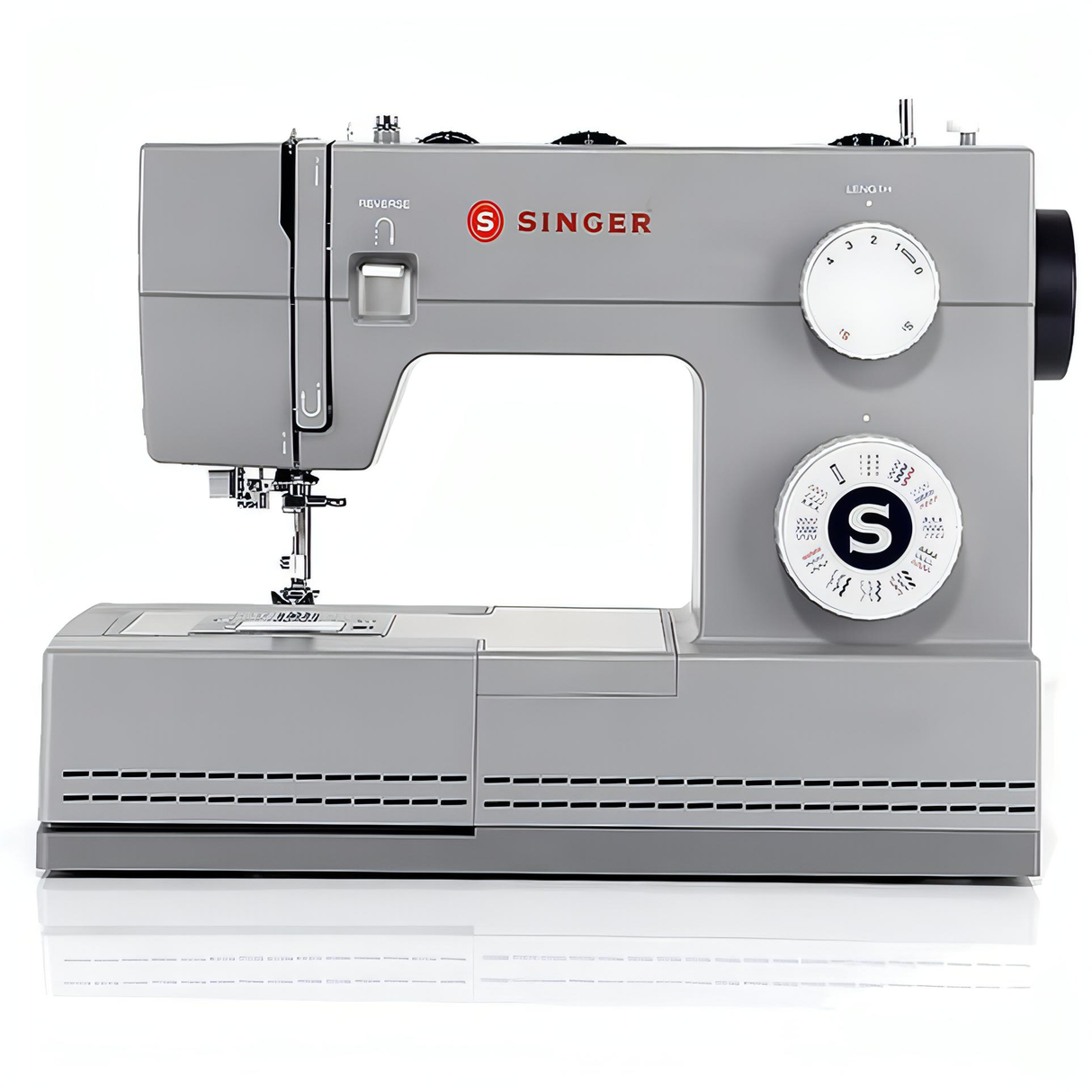 Singer Heavy Duty 6335M Denim Sewing Machine with 9 piece accessory set - top model heavy duty mechanical - 32 stitch pattern version of Which? Best Buy 4423