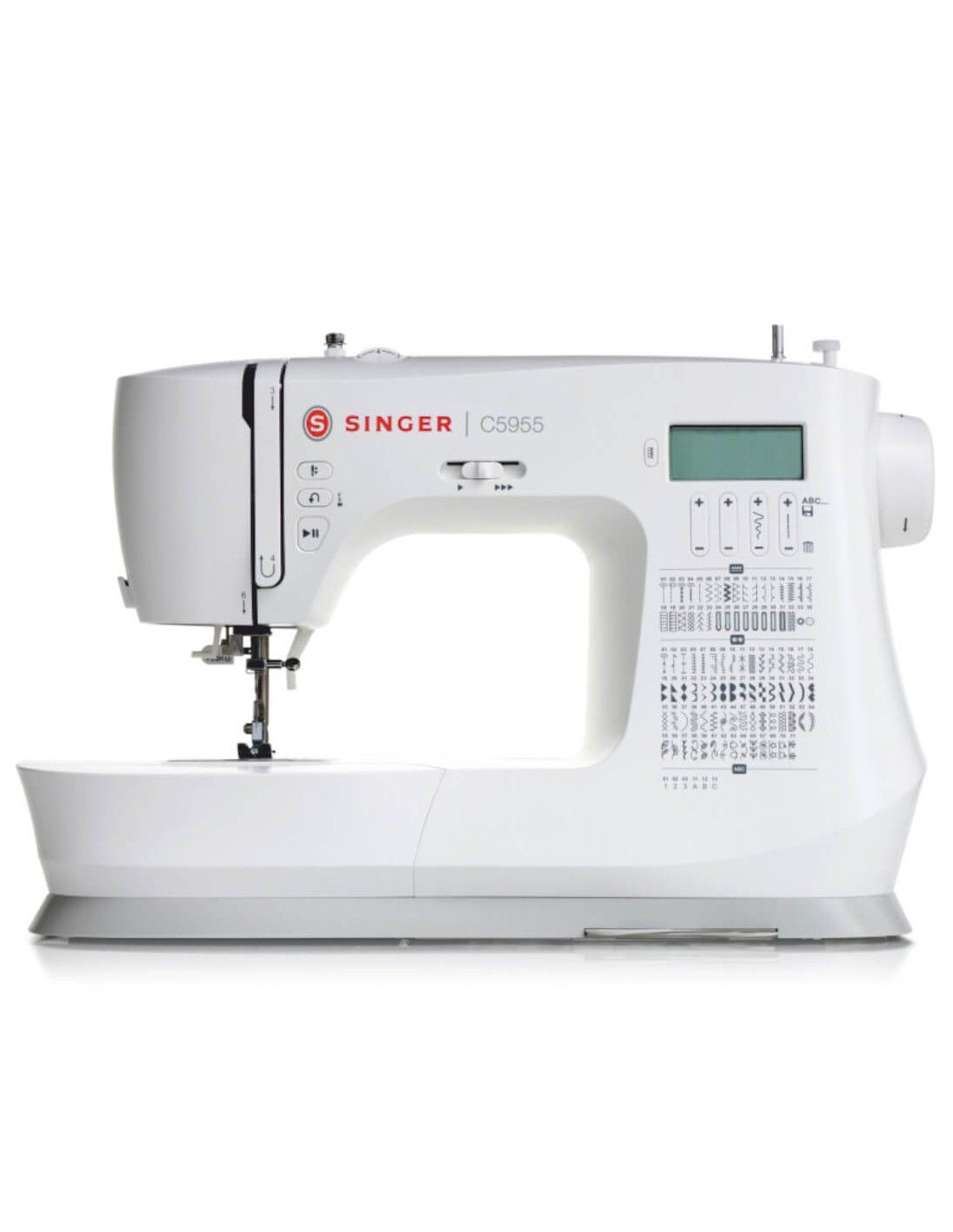 Singer C5955 Sewing Machine - 200 stitch patterns with letters and numbers, inc. Extension Table - New 2025 model